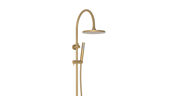 ADP Soul Gooseneck Twin Shower Set Brushed Brass
