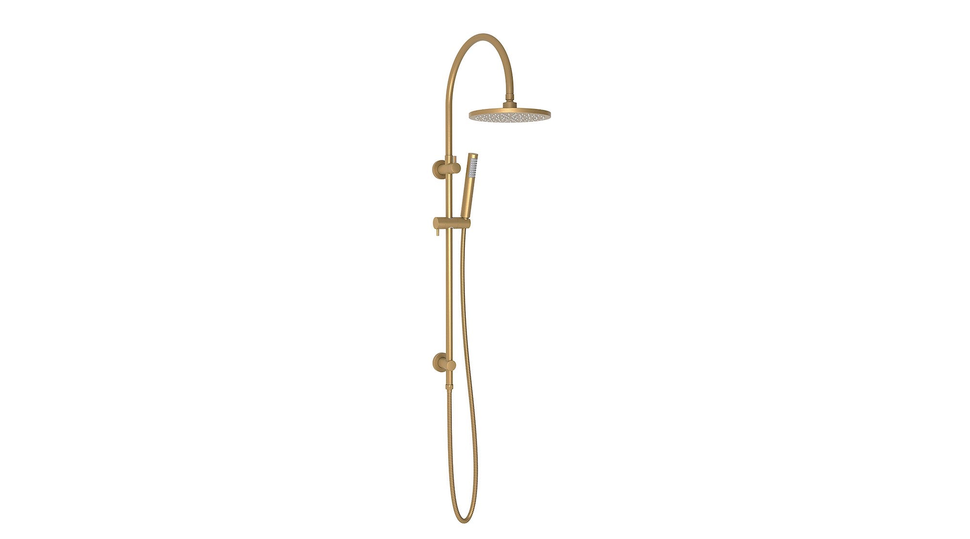 ADP Soul Gooseneck Twin Shower Set Brushed Brass