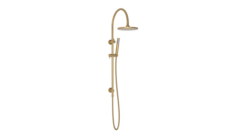 ADP Soul Gooseneck Twin Shower Set Brushed Brass