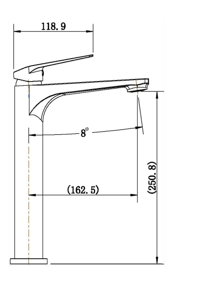 Modern National Cascade Vessel Mixer Matte Black
