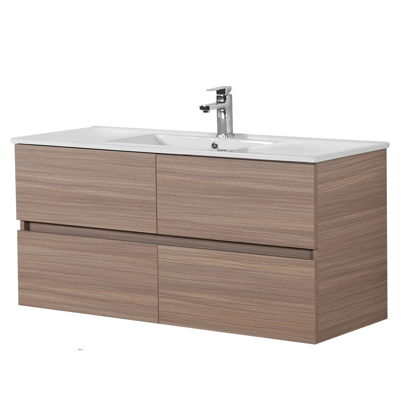 Stella PVC 1200 Oak Wall Hung Vanity Single Bowl