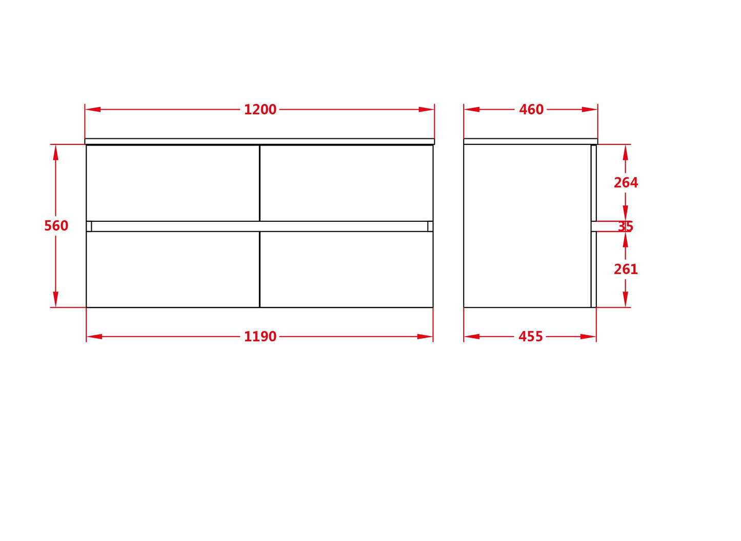 Stella PVC 1200 Oak Wall Hung Vanity Double Bowl
