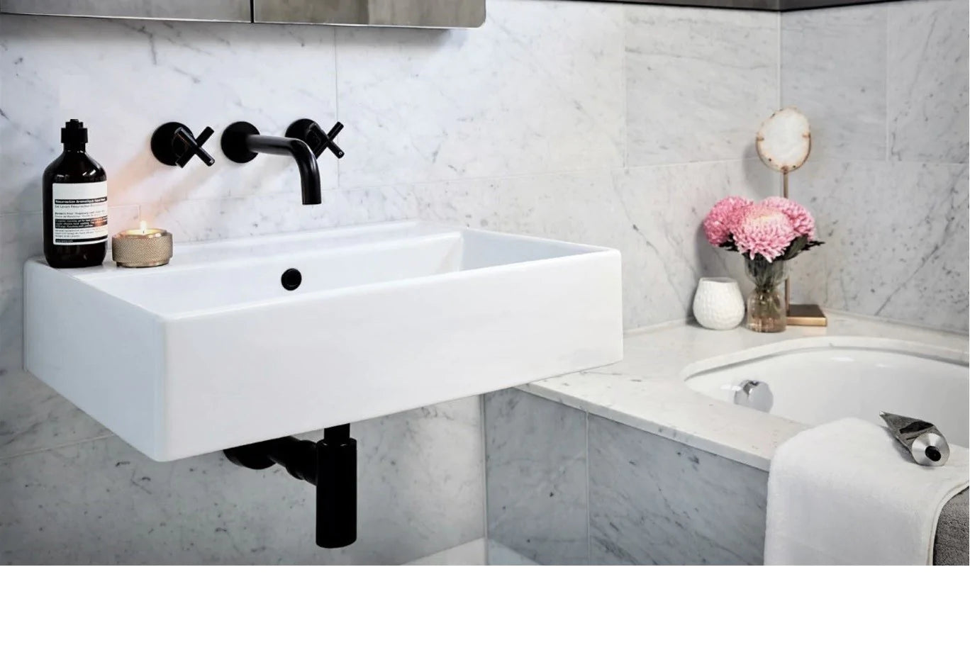 Meir Round Cross Jumper Valve Wall Top Assemblies Matte Black