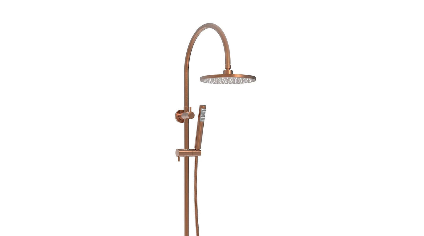 ADP Soul Gooseneck Twin Shower Set Brushed Copper