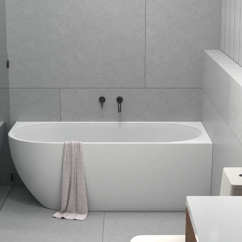 Ovia Vienna 1400mm Right Hand Corner Bath Tub Matte White