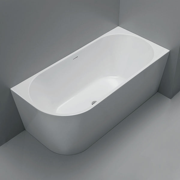 Ovia 1400mm Matte White Right Hand Corner Bath Tub