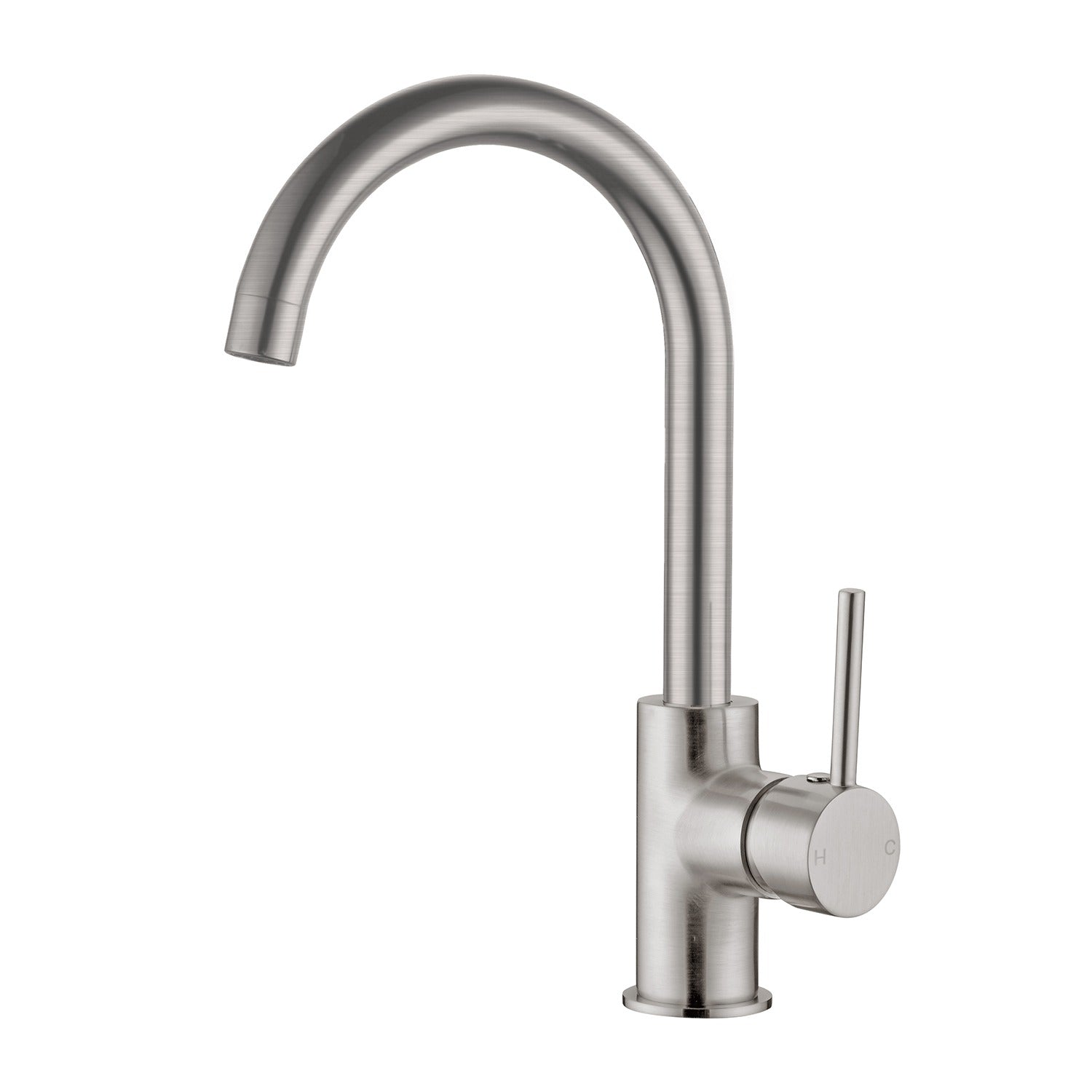 Nero Dolce Kitchen Mixer Gooseneck Brushed Nickel