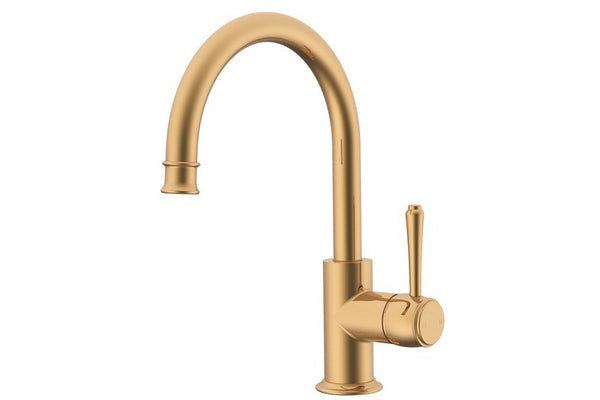 ADP Eternal Gooseneck Basin Mixer Brushed Brass