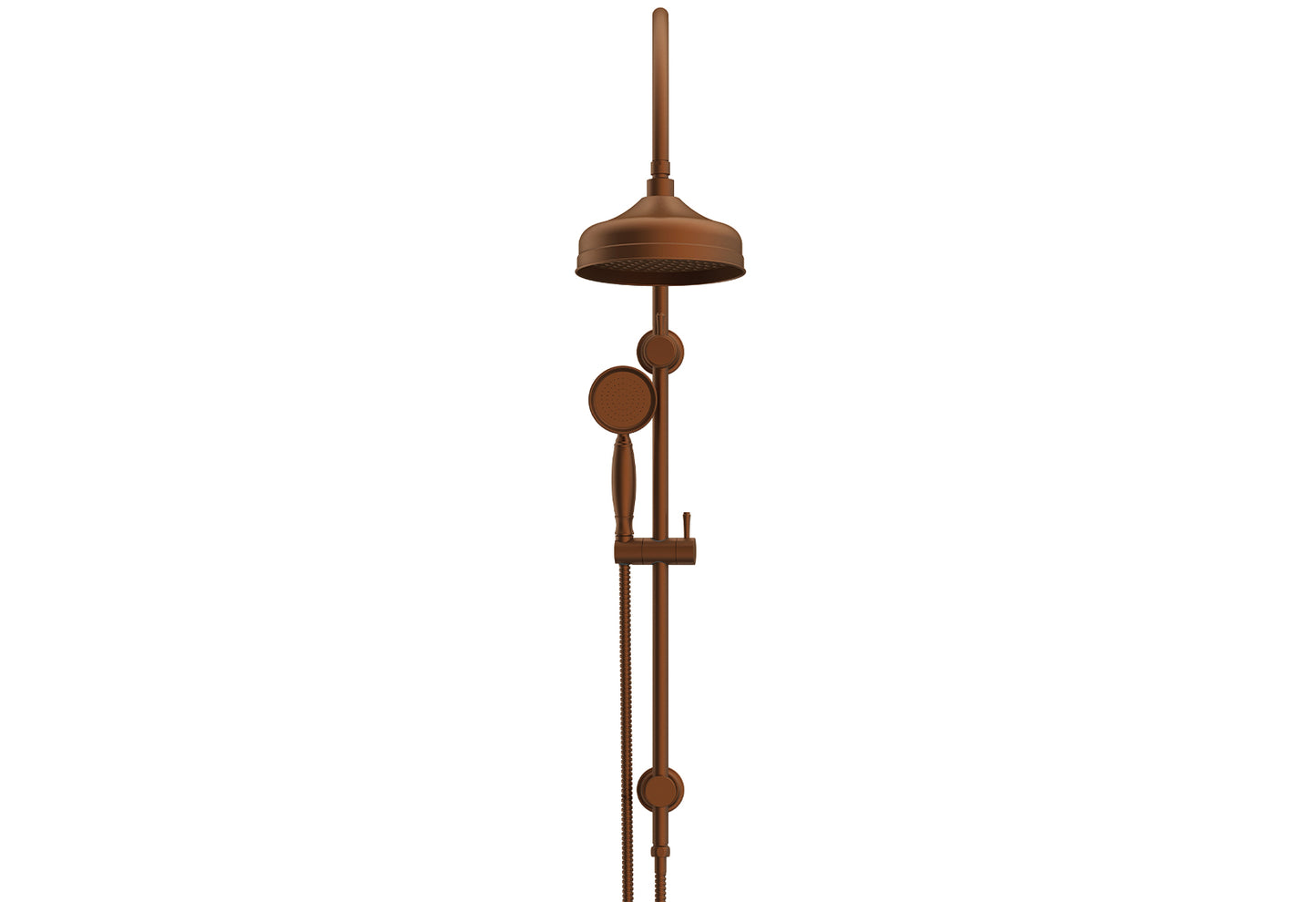 ADP Eternal Gooseneck Twin Shower Set Brushed Copper