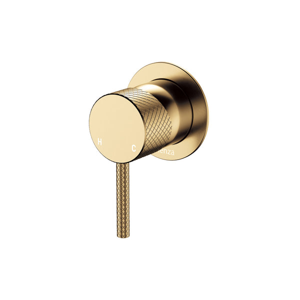 Fienza Axle Wall Mixer Small Round Plate - Brushed Gold (Urban Brass)