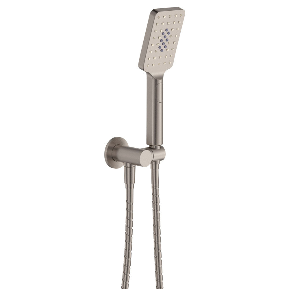 Fienza Tono Hand Shower, Round Plate, Brushed Nickel