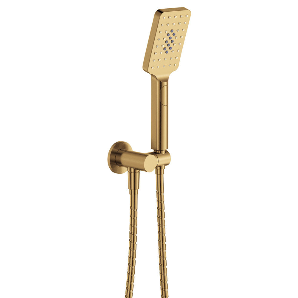Fienza Tono Hand Shower, Round Plate, Brushed Gold (Urban Brass)