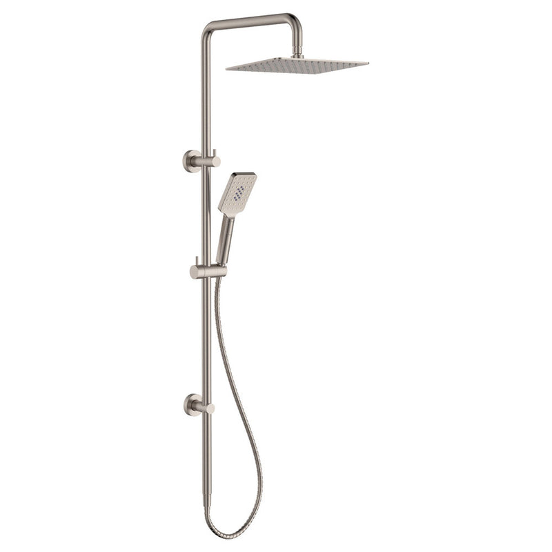 Fienza Tono Twin Shower, Brushed Nickel