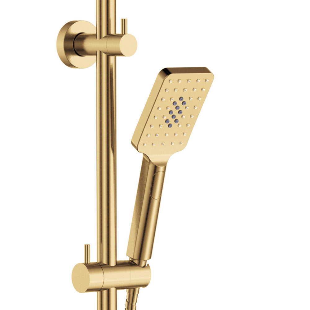 Fienza Tono Twin Shower, Brushed Gold (Urban Brass)
