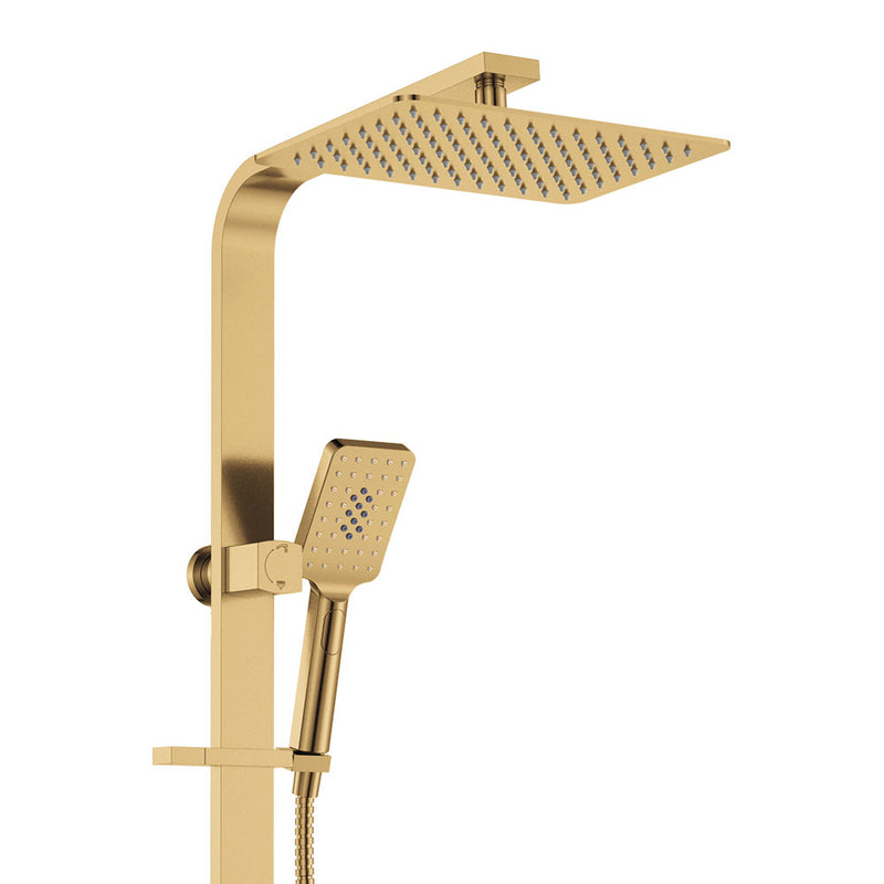 Fienza Tono Deluxe Twin Shower, Brushed Gold (Urban Brass)
