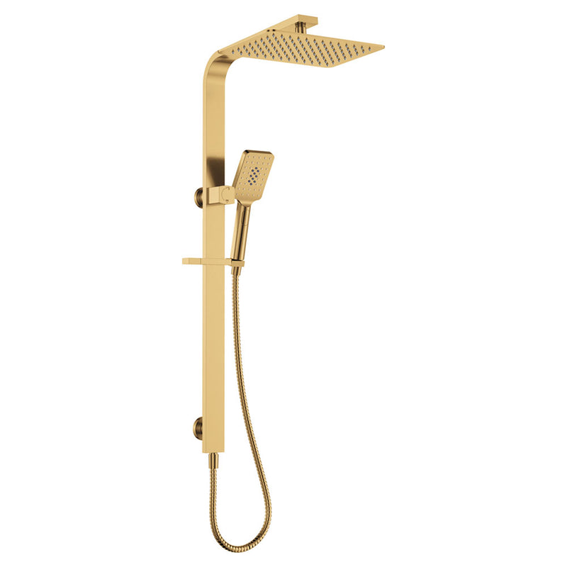 Fienza Tono Deluxe Twin Shower, Brushed Gold (Urban Brass)