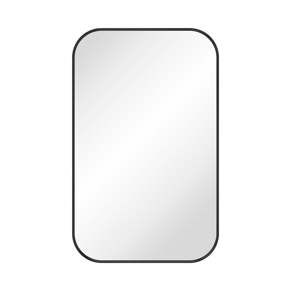 Fienza Tono Matte Black Soft Square Framed Mirror, 500 x 800mm