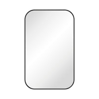 Fienza Tono Matte Black Soft Square Framed Mirror, 500 x 800mm
