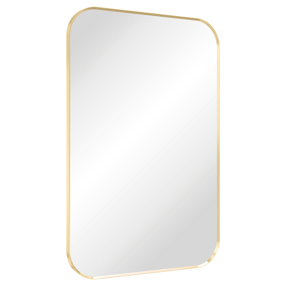 Fienza Tono Brushed Gold (Urban Brass) Soft Square Framed Mirror, 600 x 900mm