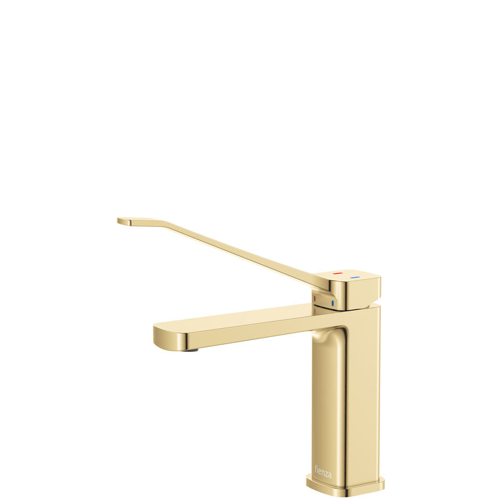 Fienza Tono Care Basin Mixer, Brushed Gold (Urban Brass)