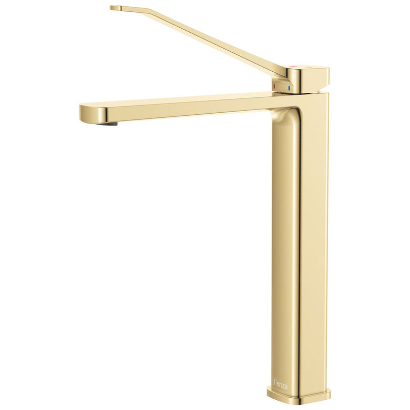 Fienza Tono Care Tall Basin Mixer, Brushed Gold (Urban Brass)