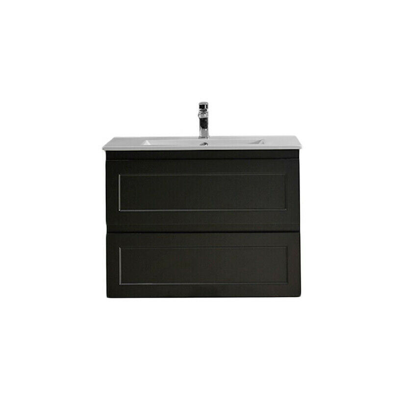 Matte Black Fremantle 750 Wall Hung Vanity