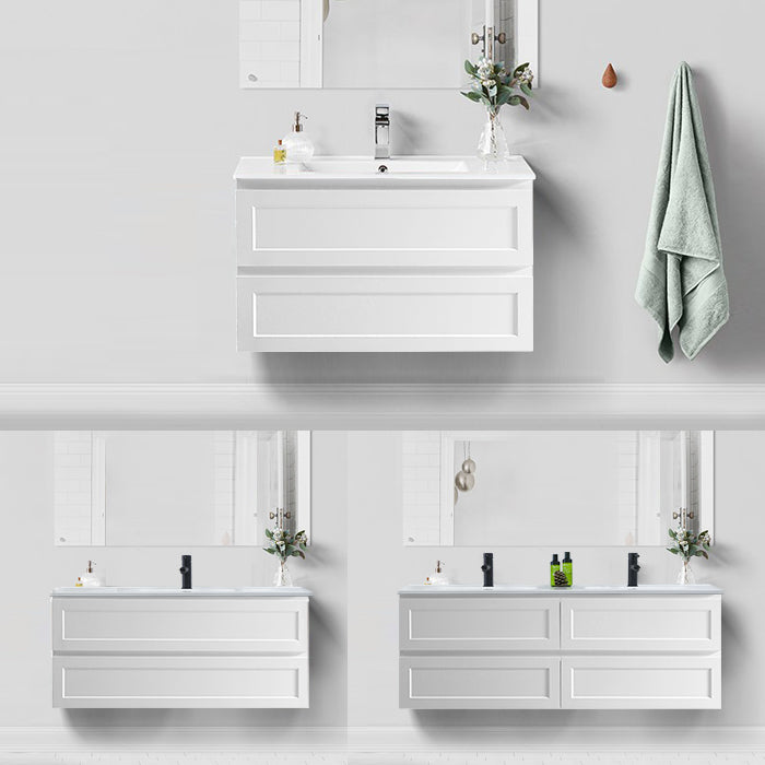 Matte White Fremantle 600 Wall Hung Vanity