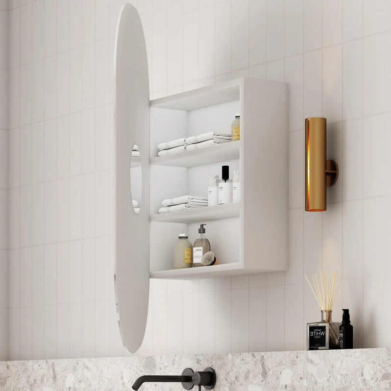 Ovia 900x600mm Pill Shaving Cabinet Matte White