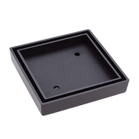 Fienza Square Tile Bed Floor Waste, 90mm Outlet - Matte Black