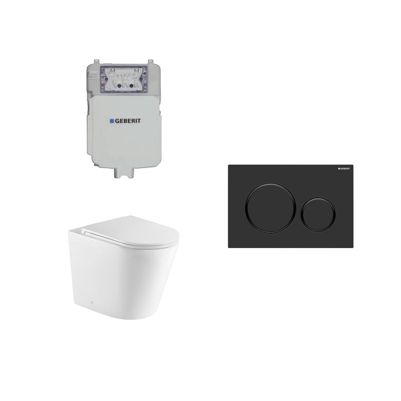 Chloe Round Matte Black Bathroom Package
