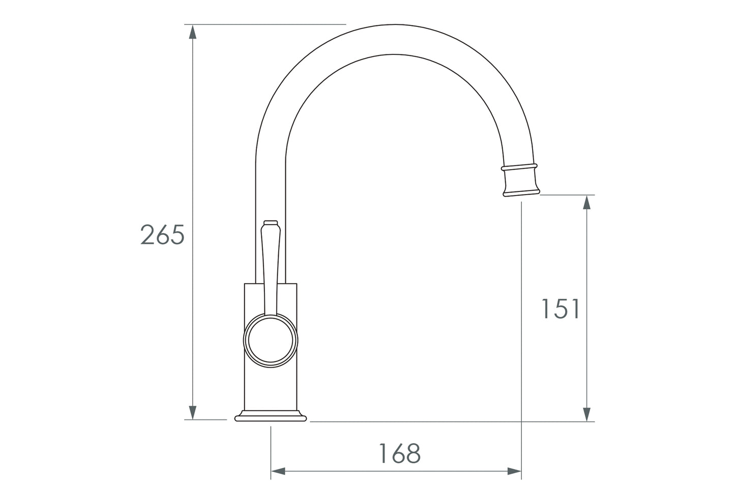 ADP Eternal Gooseneck Basin Mixer Brushed Nickel