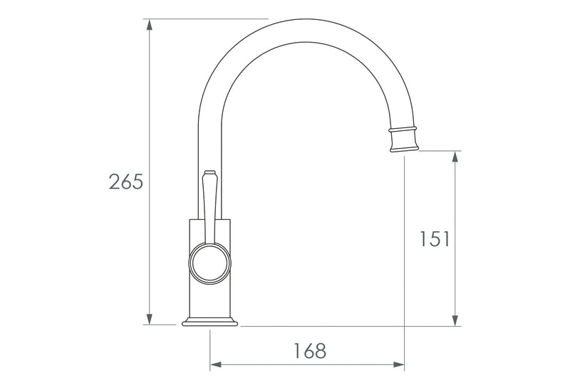 ADP Eternal Gooseneck Basin Mixer Brushed Nickel