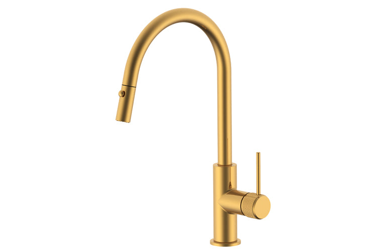 ADP Soul Groove Pull Kitchen Mixer Brushed Brass
