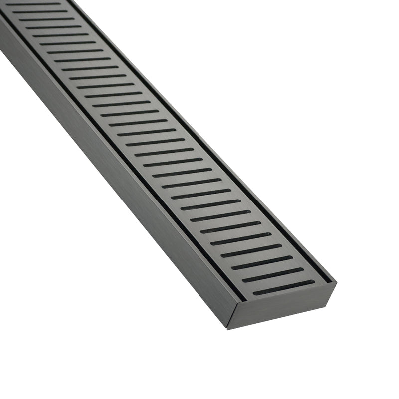 Lauxes NXT26-GM linear grate in Gunmetal