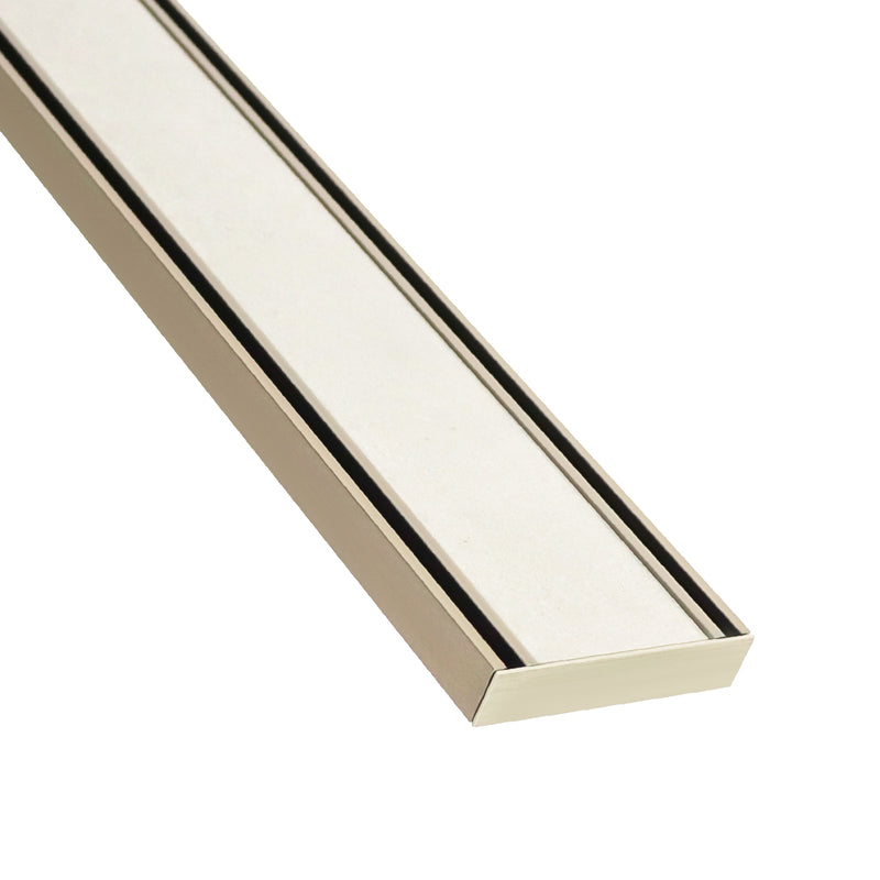 Lauxes STI21-BN tile insert grate with tile shown for illustration