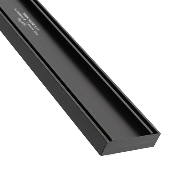 Lauxes Slimline 100 x 26mm Tile Insert Linear Drain Kit - Midnight (Black) - 1m, 1.6m & 2m