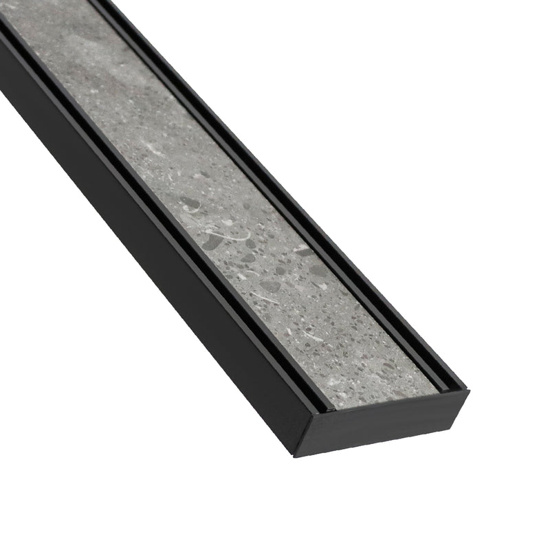 Lauxes STI26-M tile insert grate with tile shown for illustration