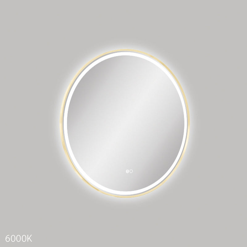 Fienza Reba LED Urban Brass Framed Mirror, 900mm