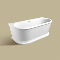 Lukka Dulwich 1700mm back to wall Hampton style bath in Gloss White