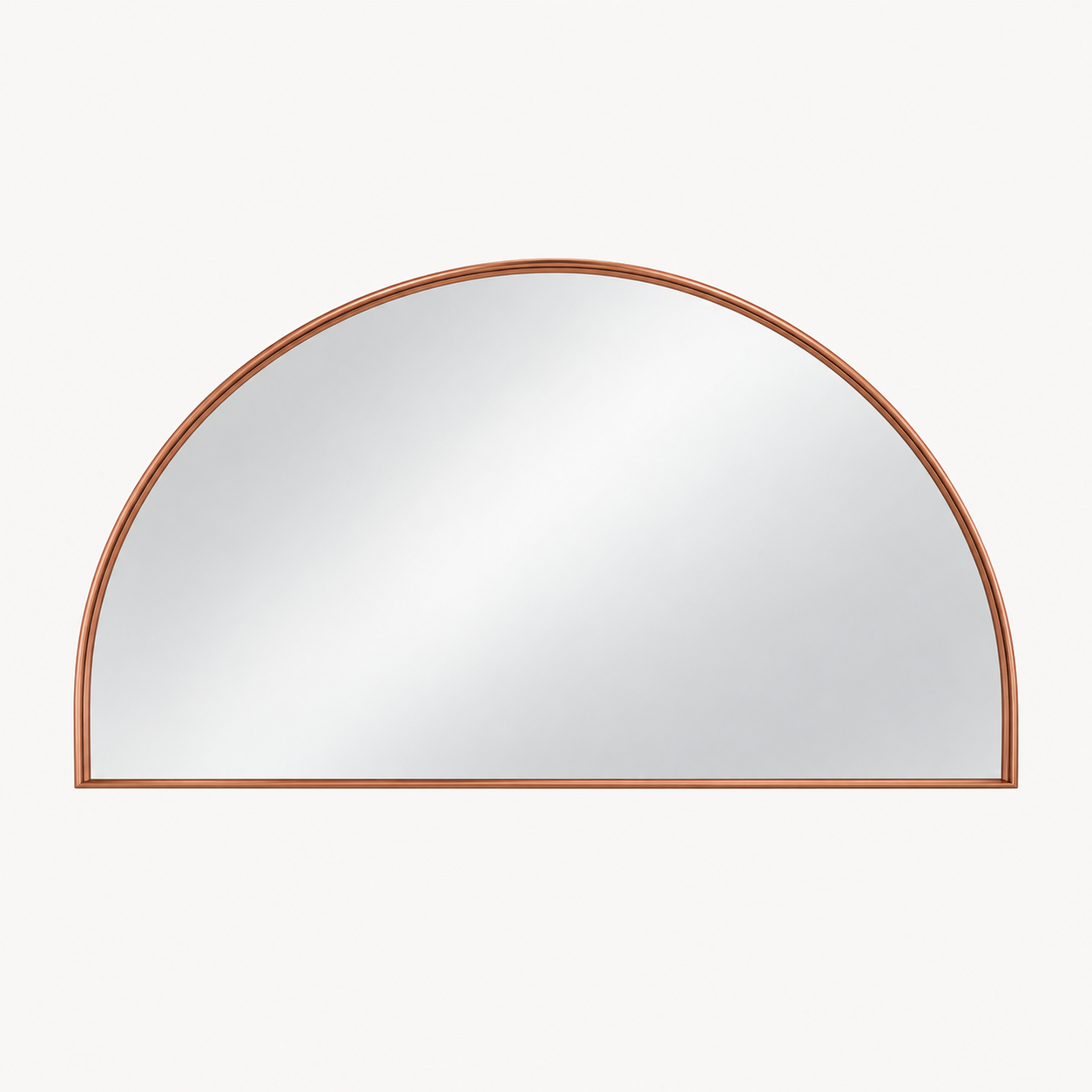 Lukka Arco 1200 x 800mm Half Moon Framed Mirror - Brushed Copper - product image