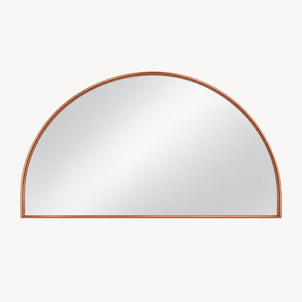 Lukka Arco 1200 x 800mm Half Moon Framed Mirror - Brushed Copper - product image