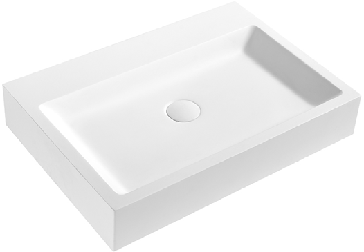 Lukka Crete 600mm Wall Hung Basin - Matte White - product image