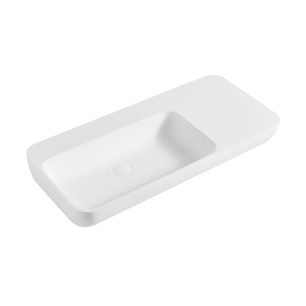 Lukka Roccia 900mm Wall Hung Basin - Matte White - product image