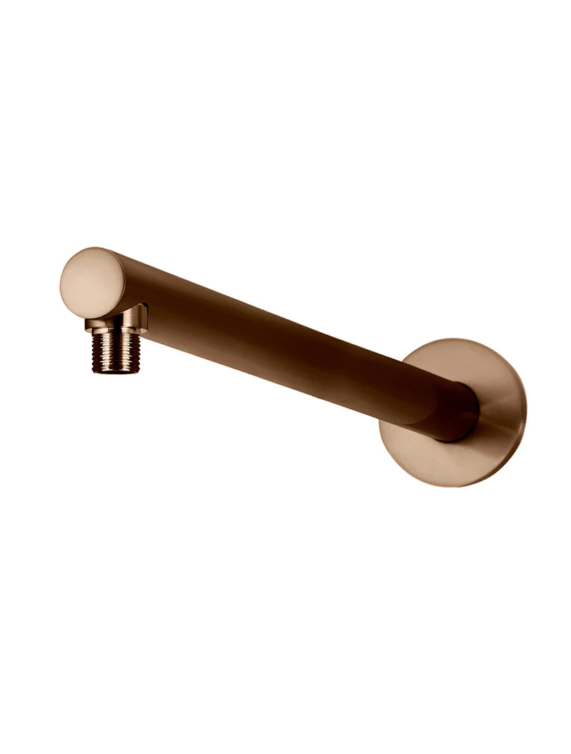 Meir Round Wall Shower Arm 400mm, Lustre Bronze