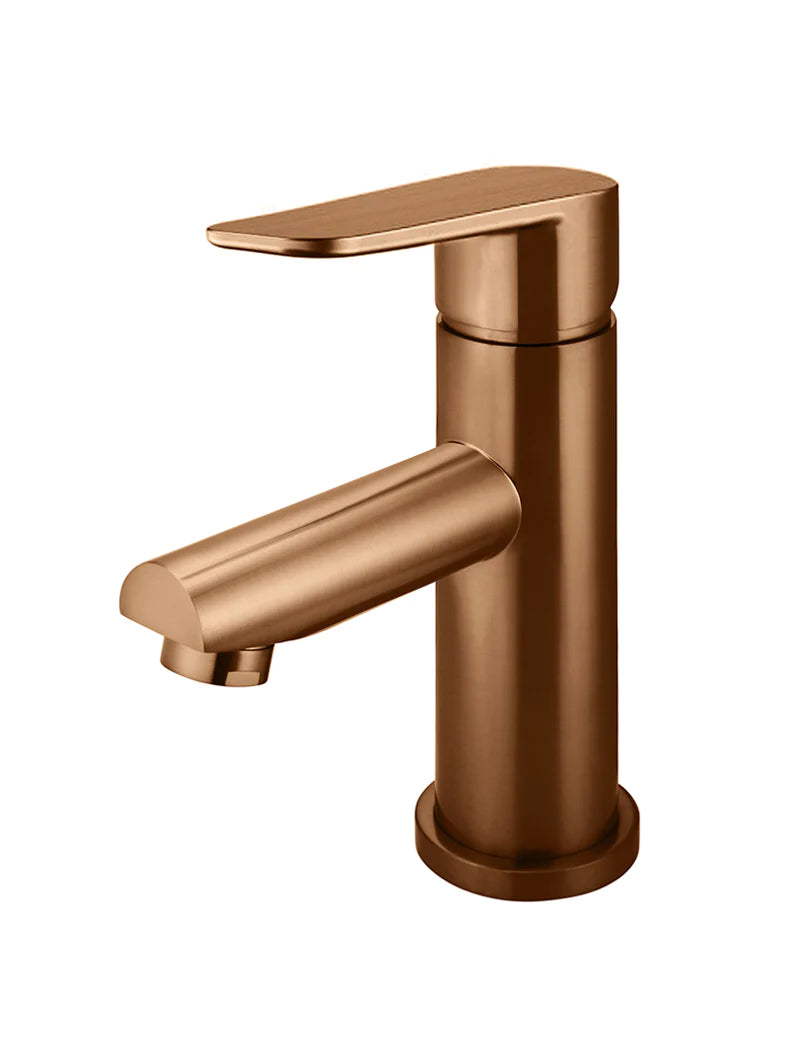 Meir Paddle Basin Mixer, Lustre Bronze