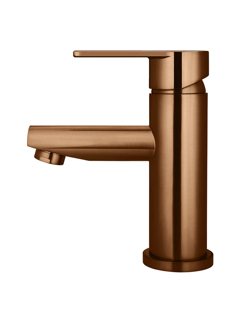 Meir Paddle Basin Mixer, Lustre Bronze