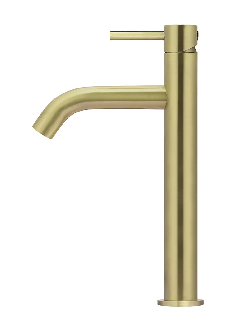 Meir Piccola Tall Basin Mixer with 130mm Spout PVD Tiger Bronze