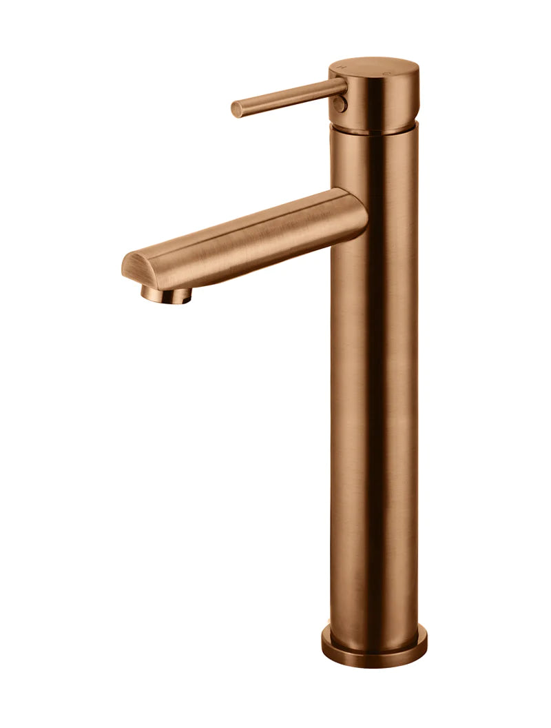 Meir Round Tall Basin Mixer, Lustre Bronze