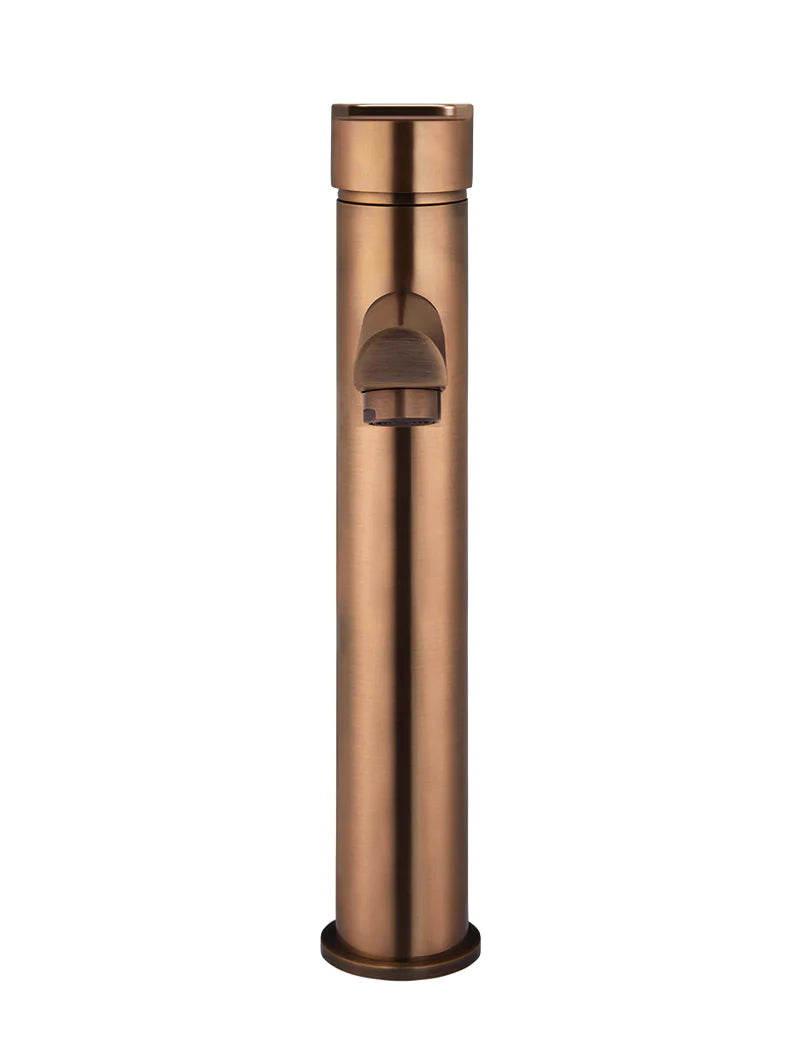 Meir Round Paddle Tall Basin Mixer, Lustre Bronze