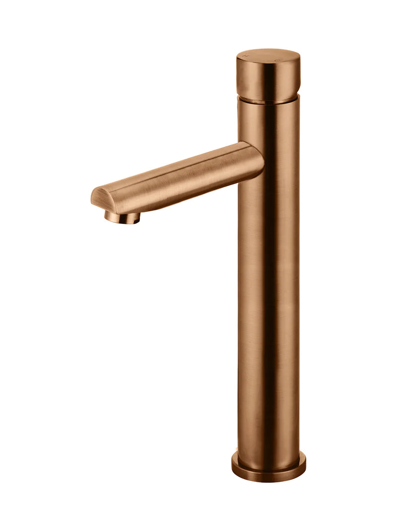 Meir Round Pinless Tall Basin Mixer, Lustre Bronze